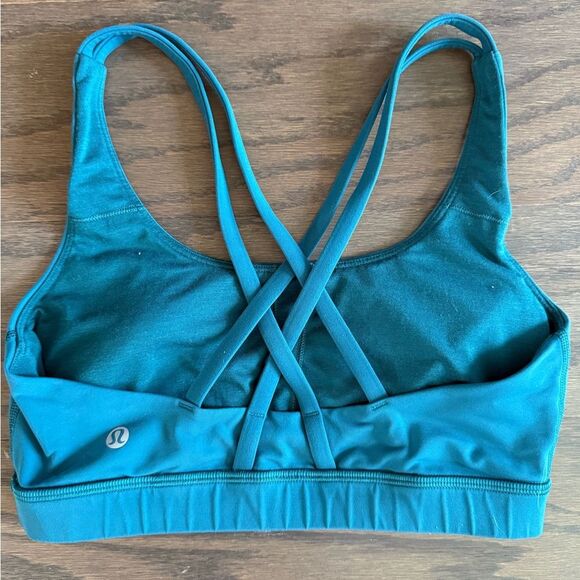Lululemon Women's Energy Sports Bra Medium Support Set - Teal and Gray Size 6 - Picture 5 of 6
